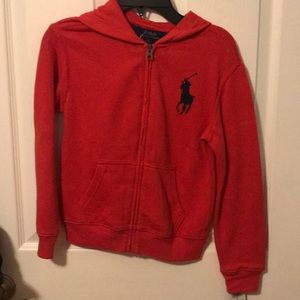 NWT boys size 7 zip-up polo hoodie